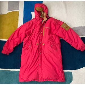 Vtg 90s NFL San Francisco 49ers Triple FaT Goose Down Sideline Long Coat Mens XL